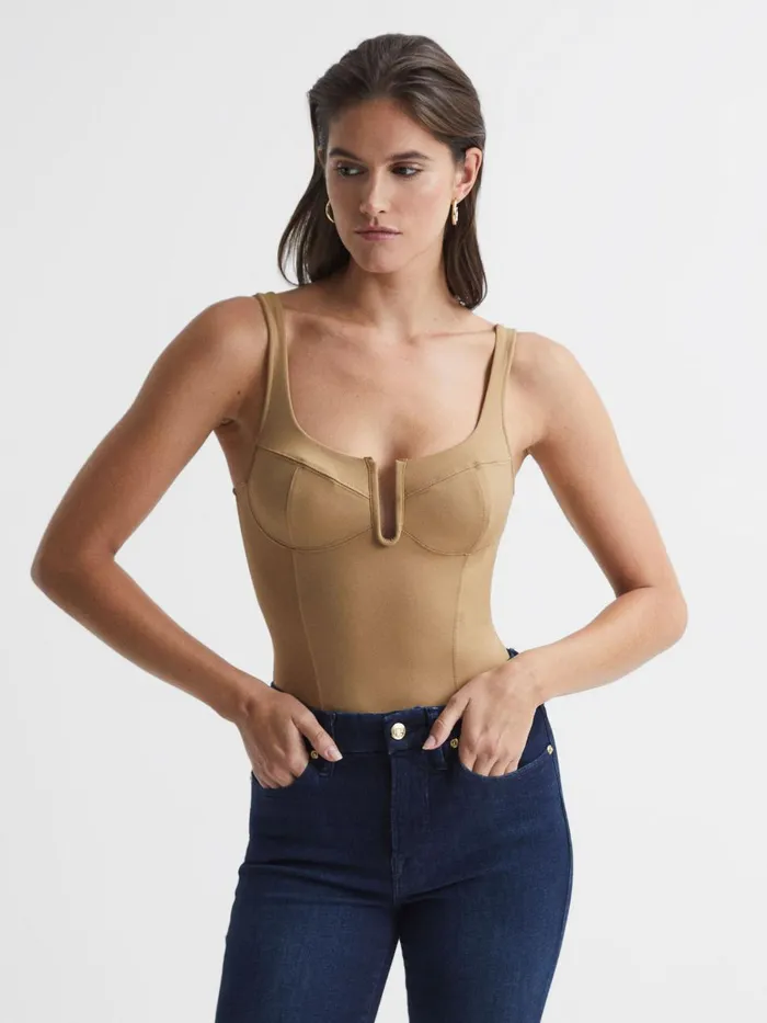 Women Reiss Tops American Good American Corset Bodies Taupe