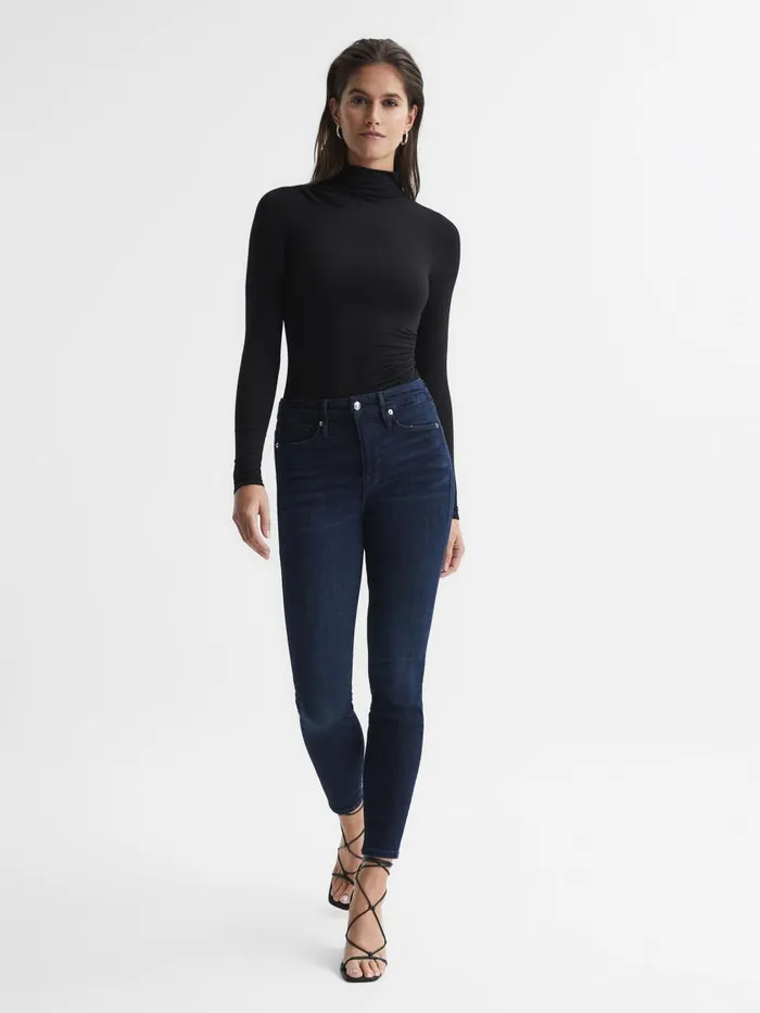 Women Reiss Tops American Good American Turtleneck Bodies Black