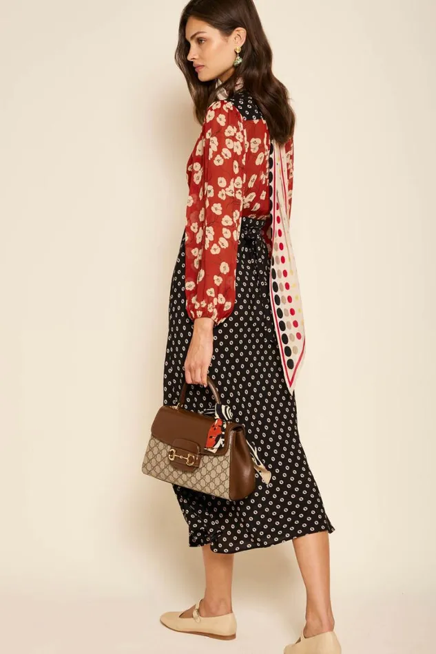 Women RIXO All Clothing Kaila Midi Dress Shibori Black Mix