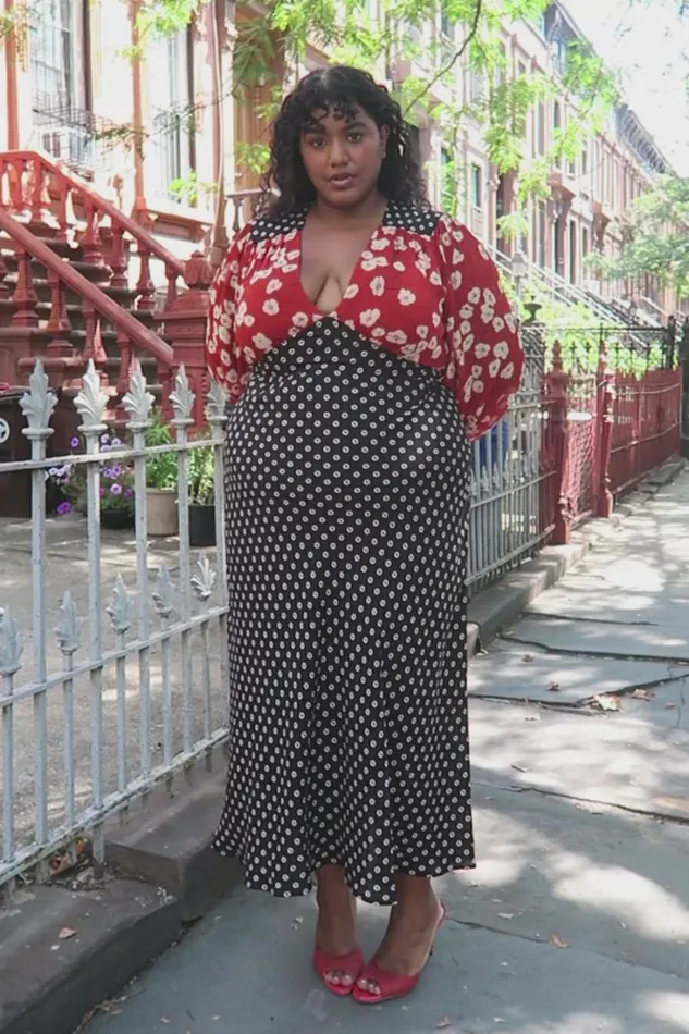 Women RIXO All Clothing Kaila Midi Dress Shibori Black Mix