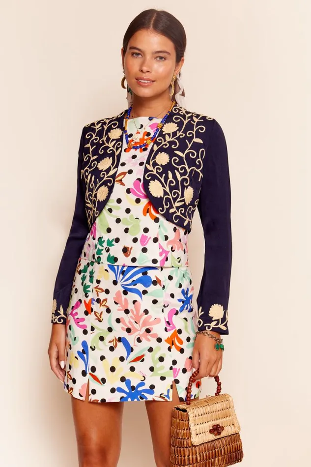 Women RIXO All Clothing Ruth Top Flora Dot Ivory