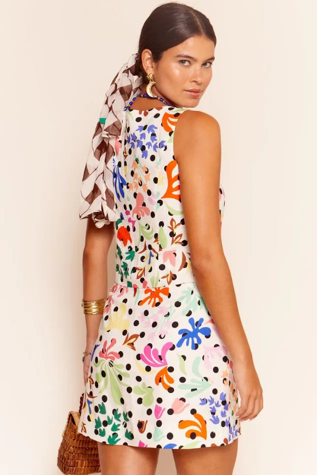 Women RIXO All Clothing Ruth Top Flora Dot Ivory
