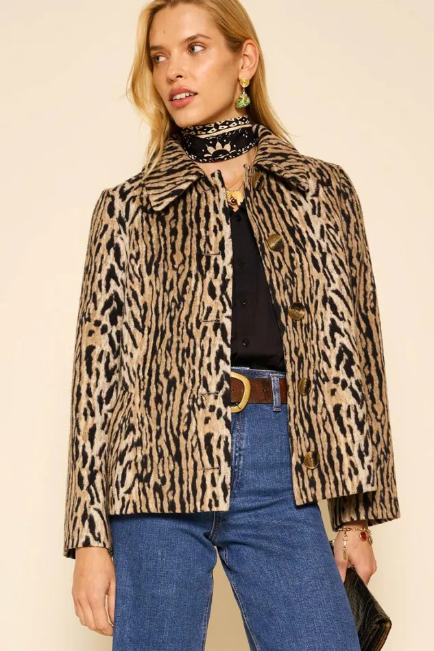 Women RIXO All Clothing Tommie Leopard Jacket Bohemia Leopard