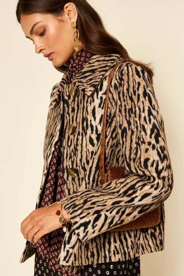 Women RIXO All Clothing Tommie Leopard Jacket Bohemia Leopard