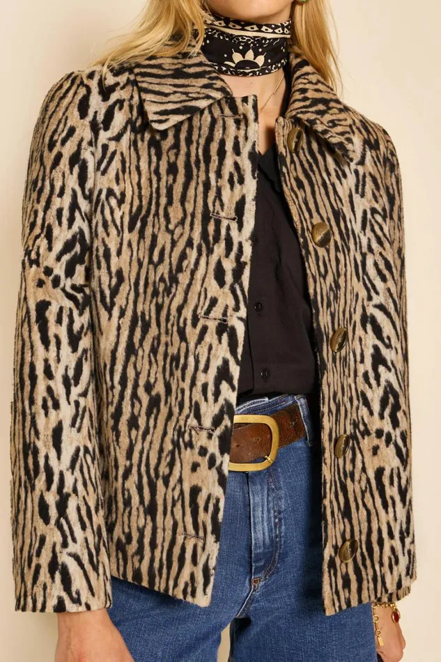 Women RIXO All Clothing Tommie Leopard Jacket Bohemia Leopard