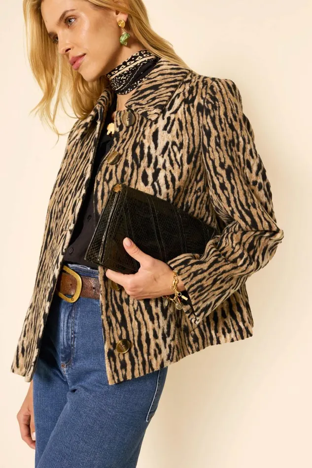 Women RIXO All Clothing Tommie Leopard Jacket Bohemia Leopard