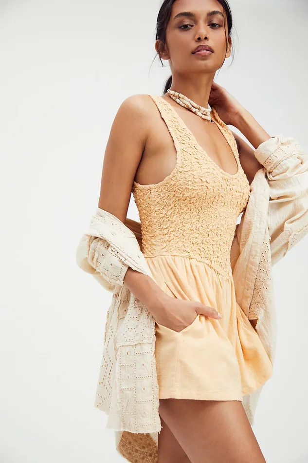 Women Rompers Free People Juliette Romper Honey Suckle
