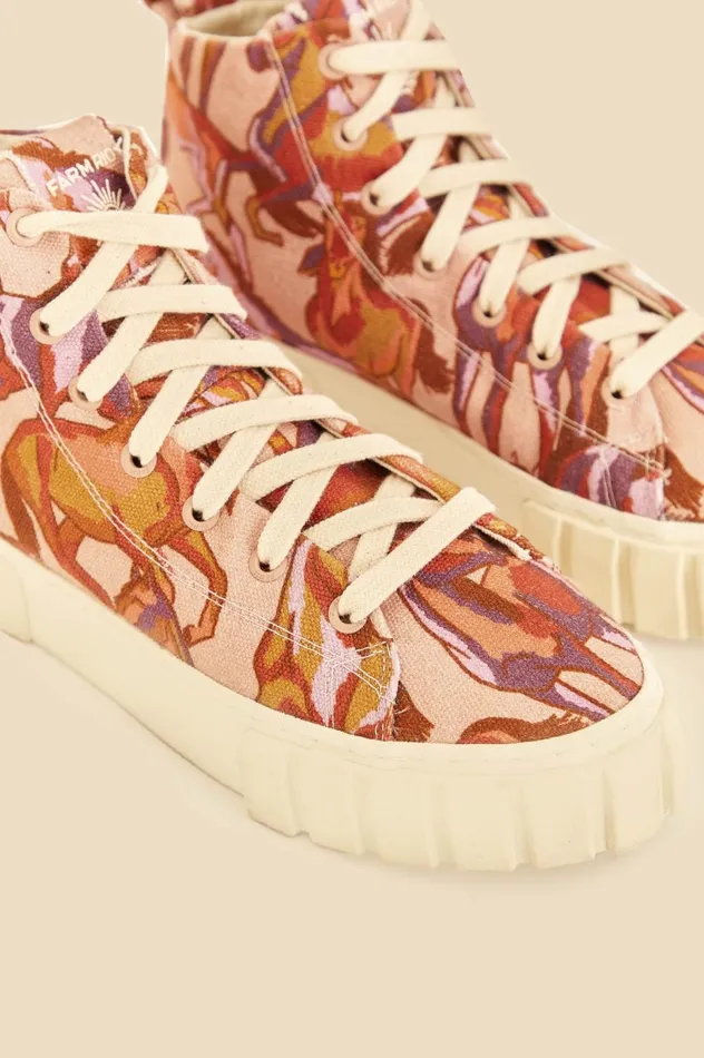 Women Rose Wild Horses Flatform Sneaker Wild Horses Rose FARM Rio Boots and Sneakers Women Rose Wild Horses Flatform Sneaker Wild Horses Rose FARM Rio Boots and Sneakers