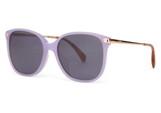 Women Sandela 201 Matte Lavender Crystalrose Golddark Grey TOMS Sunglasses