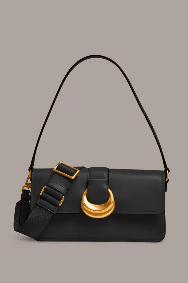 Women Shoulder And Hobo Bags Donna Karan VALLEY STREAM SHOULDER Blackgold