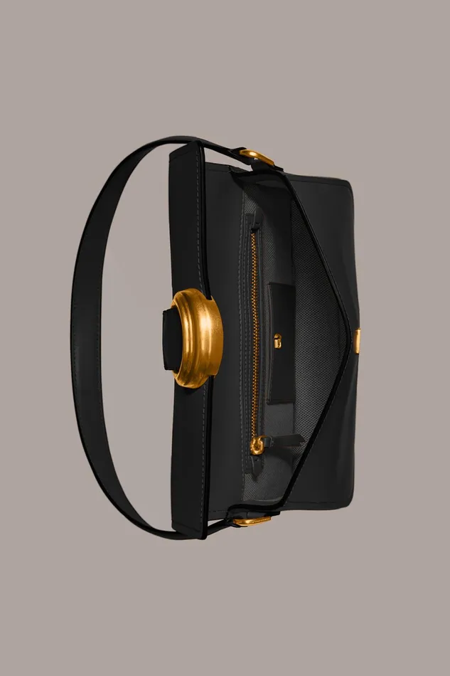 Women Shoulder And Hobo Bags Donna Karan VALLEY STREAM SHOULDER Blackgold
