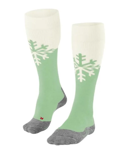 Women SK2 Intermediate Women Skiing Kneehigh Socks Quiet Green FALKE Ski Socks