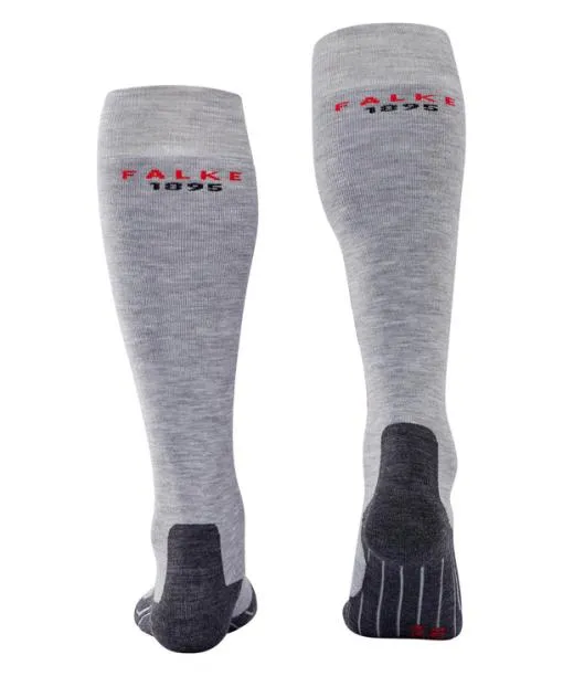 Women SK4 125 Years Women Skiing Kneehigh Socks Mgrey Mel FALKE Ski Socks