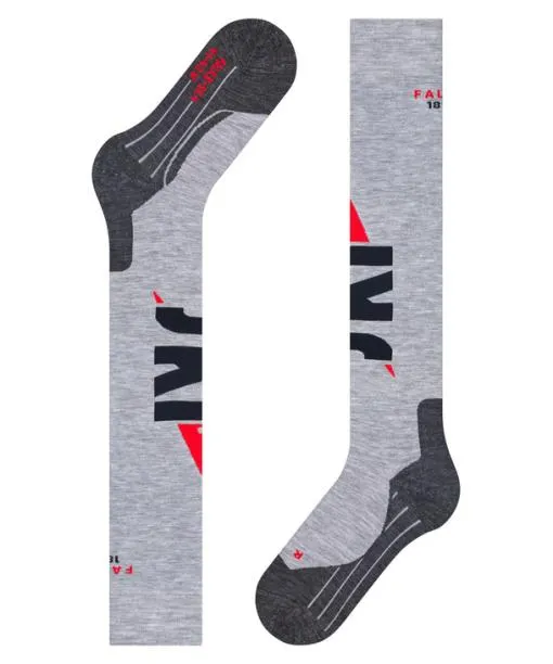 Women SK4 125 Years Women Skiing Kneehigh Socks Mgrey Mel FALKE Ski Socks