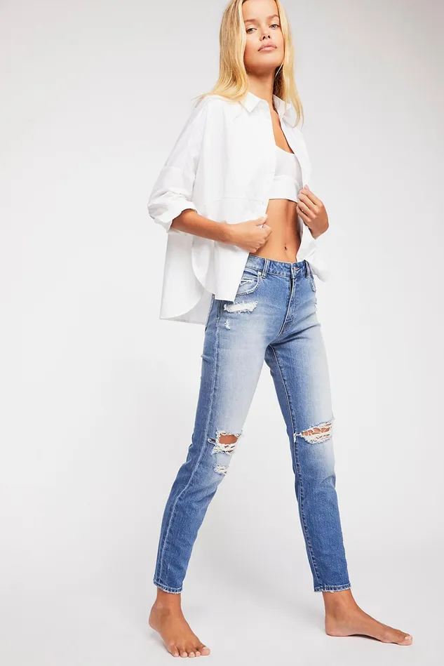 Women Skinny Jeans Free People Rolla039s Miller Skinny Destroyed Jeans Sioxie Worn