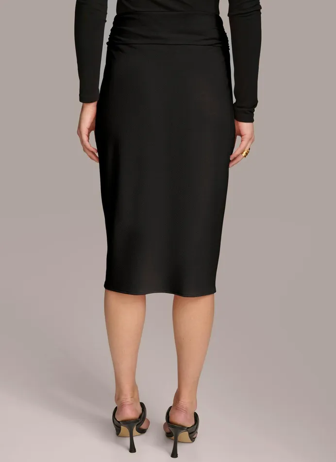 Women Skirts Donna Karan RUCHED SKIRT Black