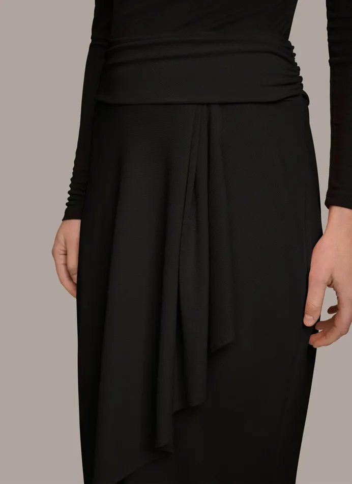 Women Skirts Donna Karan RUCHED SKIRT Black