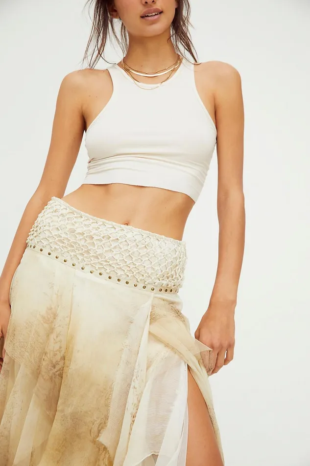 Women Skirts Free People Mid Summer Dream Skirt White Gold