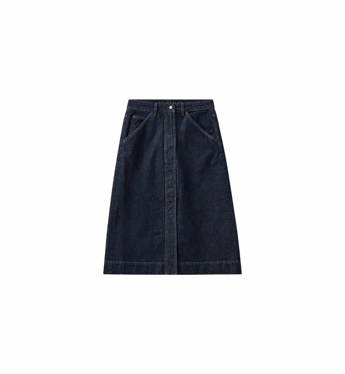 Women Skirts MOS MOSH MMHSharp Rinse Denim Skirt 8211 HEYANNO Dark Blue