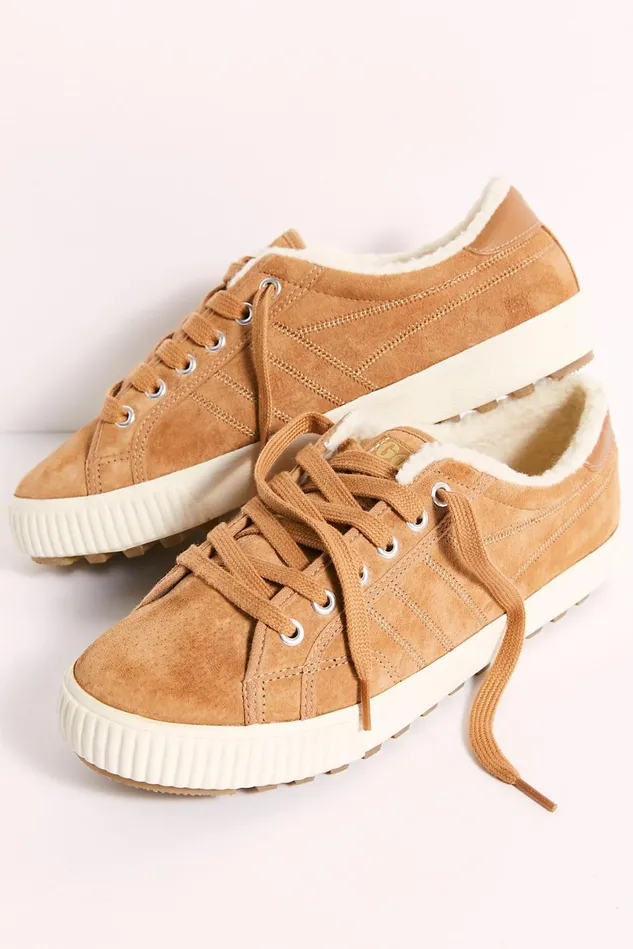 Women Sneakers Free People Gola Nordic Shearling Sneakers Light Caramel
