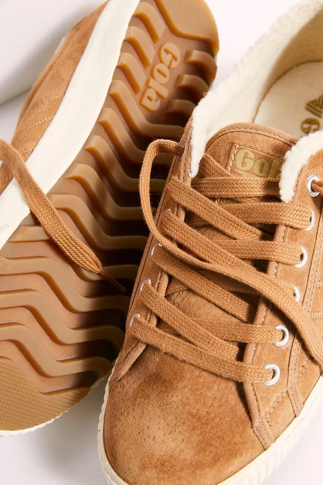 Women Sneakers Free People Gola Nordic Shearling Sneakers Light Caramel