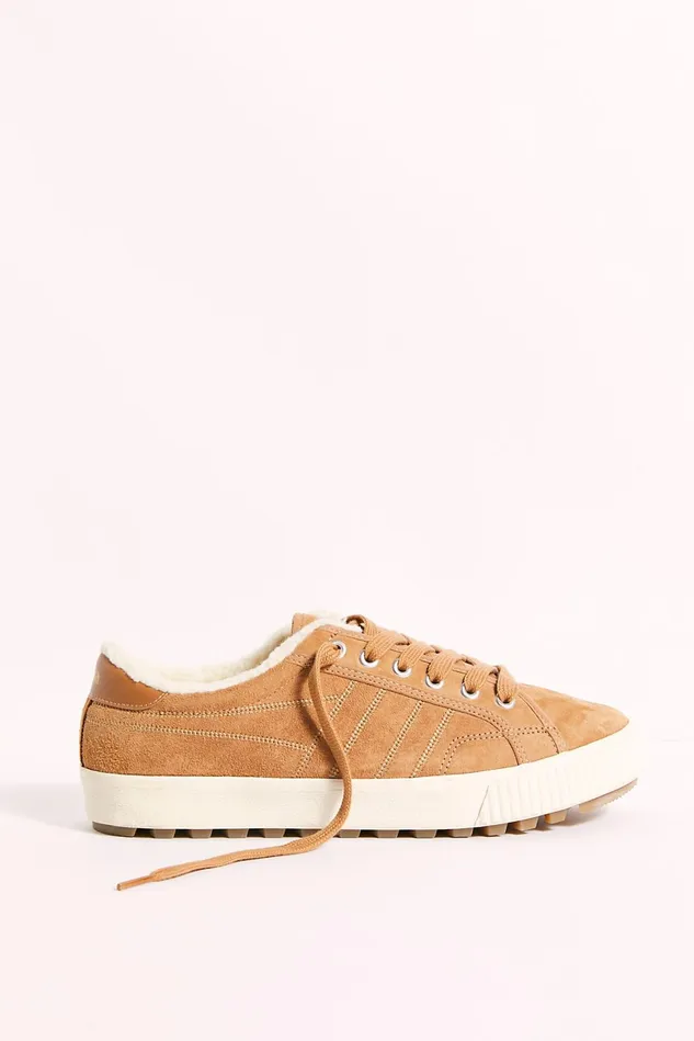 Women Sneakers Free People Gola Nordic Shearling Sneakers Light Caramel