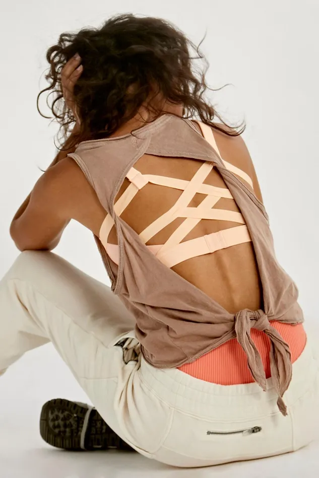 Women Sports Bras Free People Side Hustle Bra Iced Peach