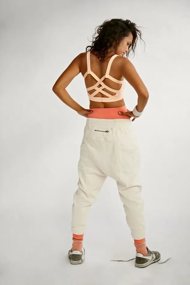 Women Sports Bras Free People Side Hustle Bra Iced Peach