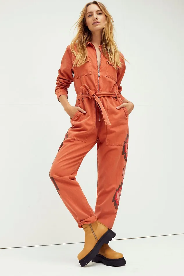 Women Statement Jeans Free People Claudia Coverall Indian Arrow