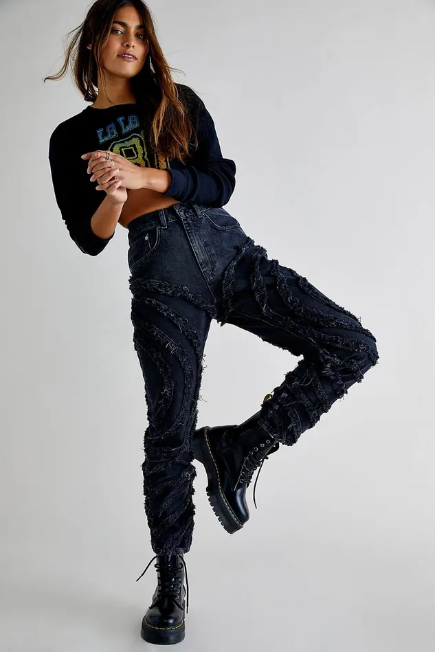 Women Statement Jeans Free People The Ragged Priest Gaze Jeans Charcoal