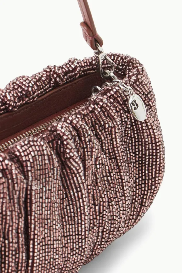Women STAUD Beaded BEADED BEAN BAG MAHOGANY Women STAUD Beaded BEADED BEAN BAG MAHOGANY