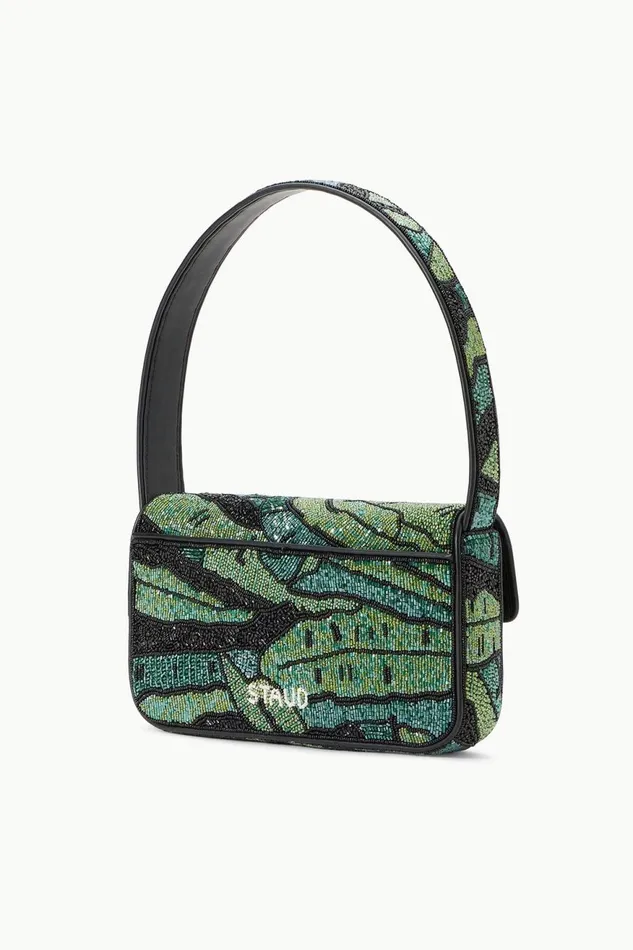 Women STAUD Beaded TOMMY BEADED BAG GREEN PALM