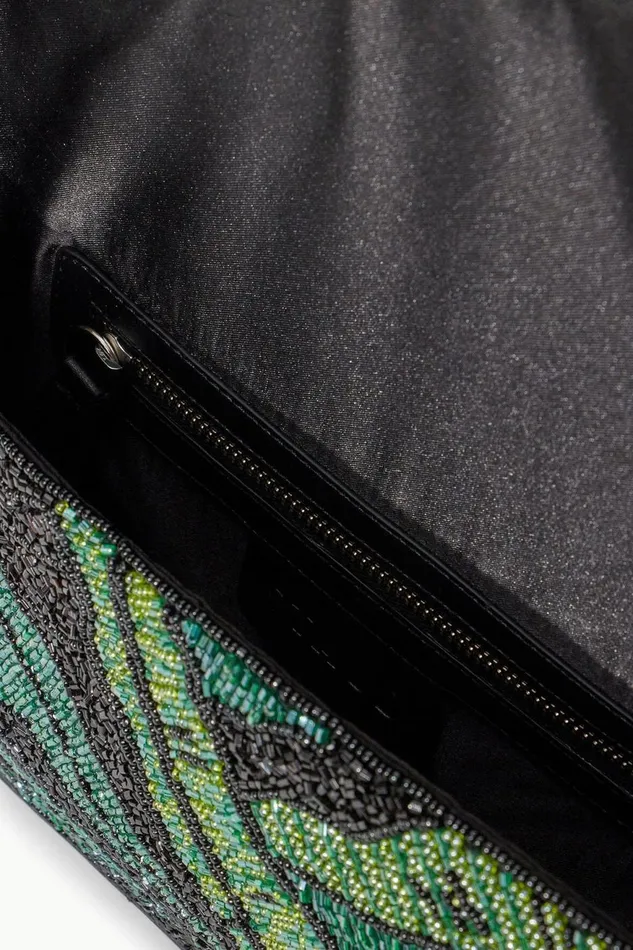 Women STAUD Beaded TOMMY BEADED BAG GREEN PALM