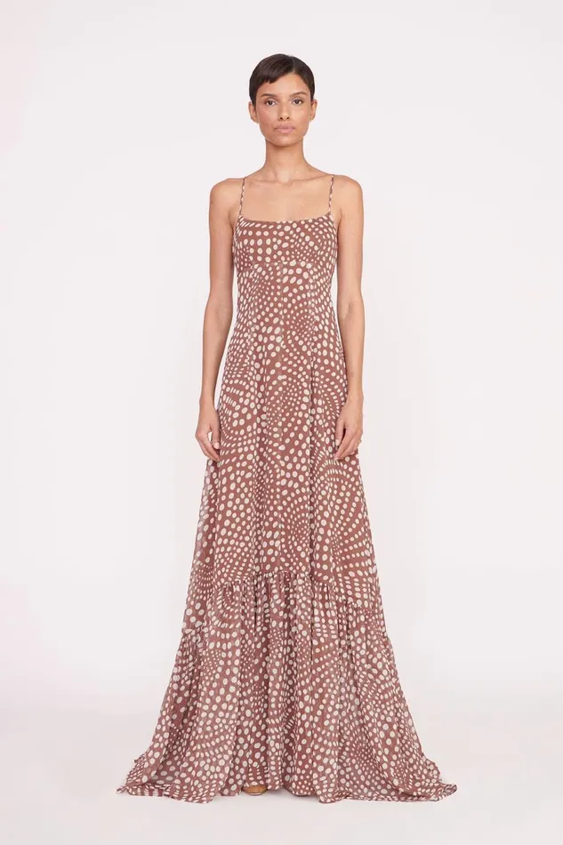 Women STAUD Dresses FLORENCE DRESS CLOVE WAVY DOT
