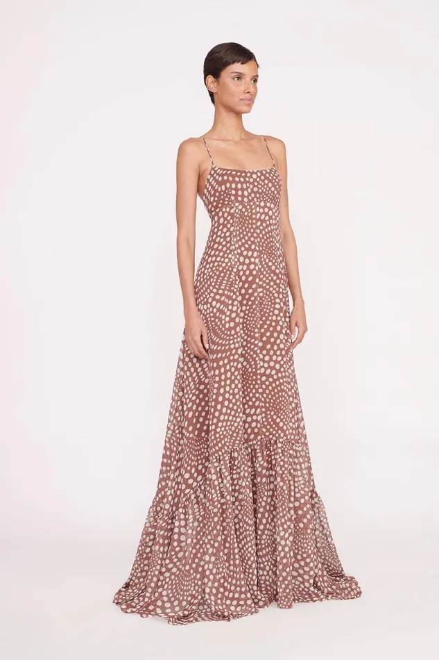 Women STAUD Dresses FLORENCE DRESS CLOVE WAVY DOT