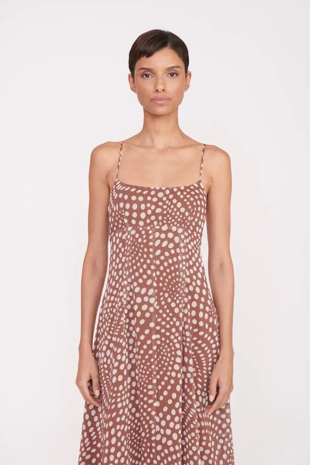 Women STAUD Dresses FLORENCE DRESS CLOVE WAVY DOT