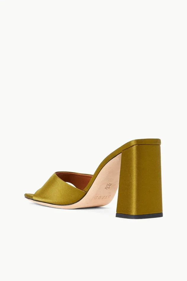 Women STAUD Heels SLOANE HEEL OLIVE SATIN Women STAUD Heels SLOANE HEEL OLIVE SATIN