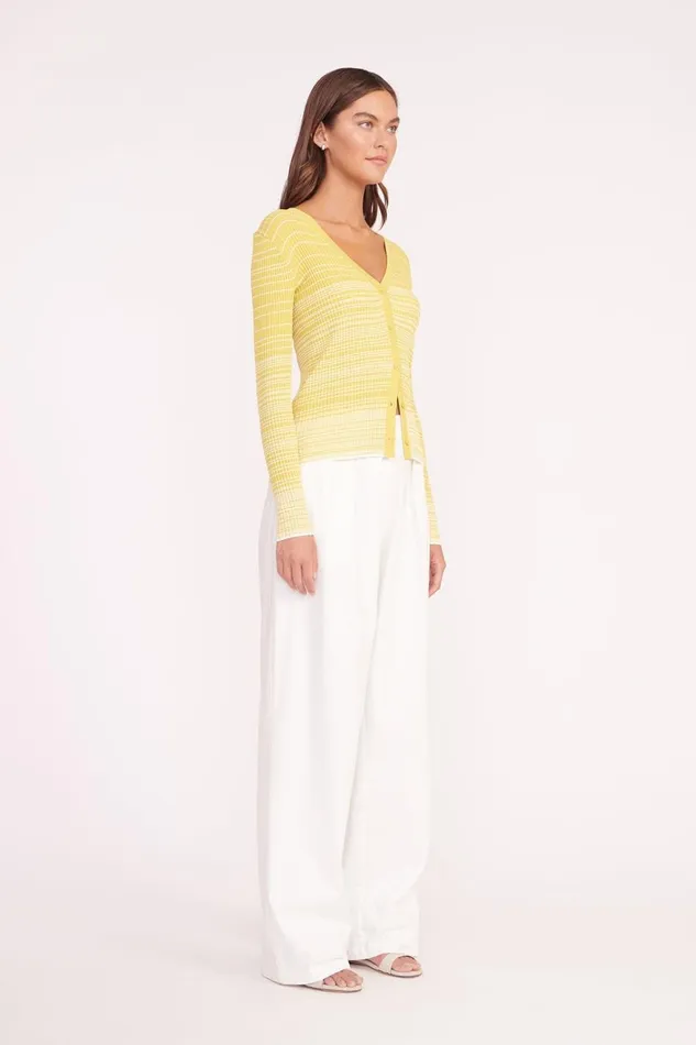 Women STAUD Knits CARGO SWEATER POLLEN WHITE