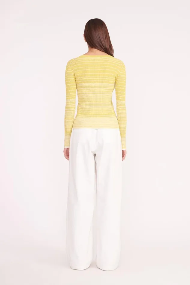 Women STAUD Knits CARGO SWEATER POLLEN WHITE