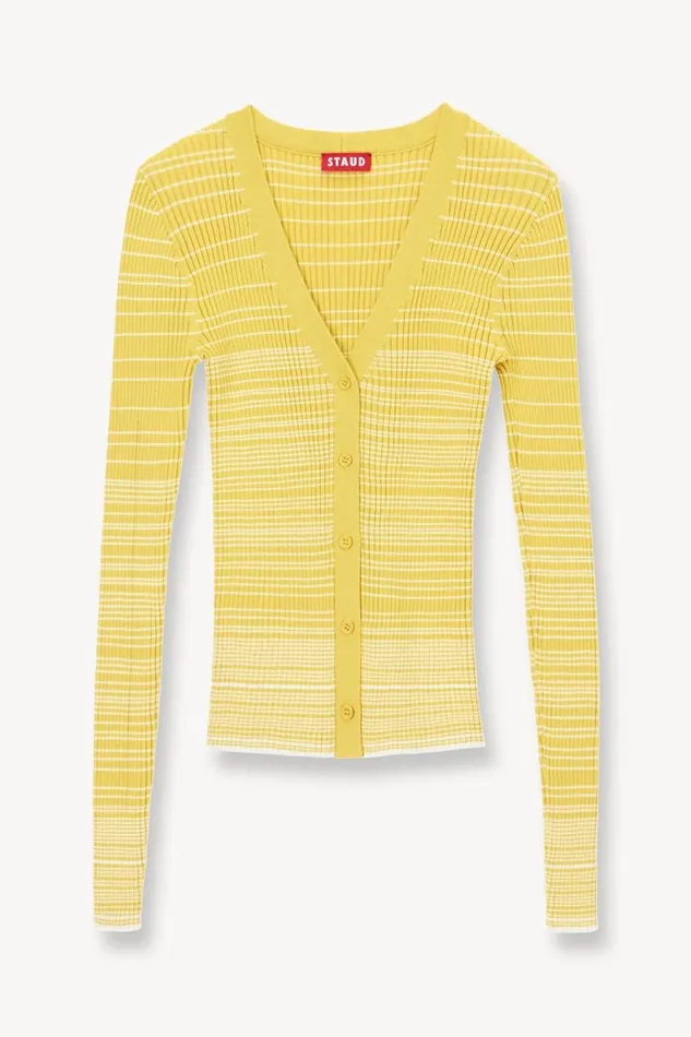 Women STAUD Knits CARGO SWEATER POLLEN WHITE
