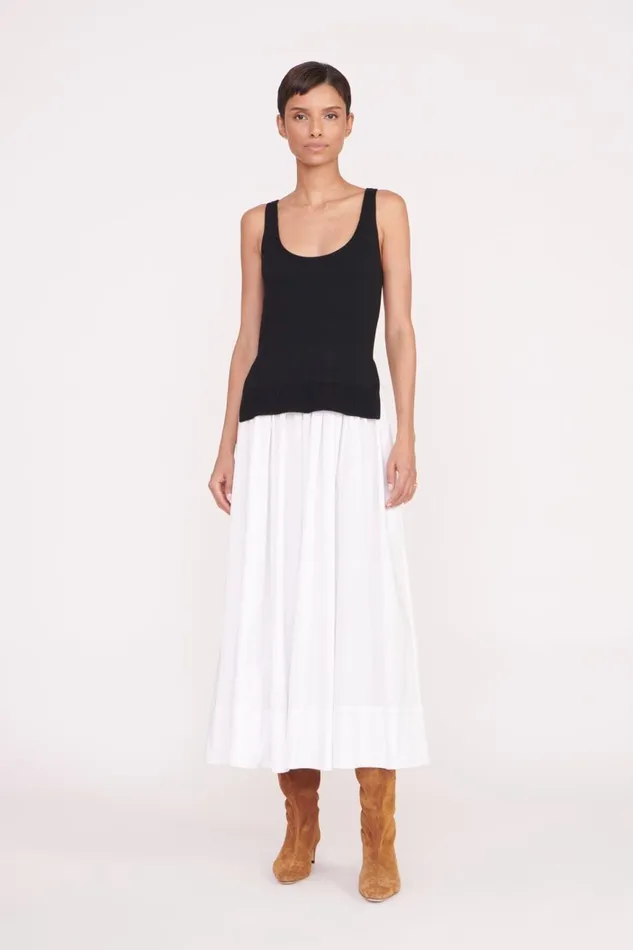Women STAUD Knits COREY DRESS BLACK WHITE