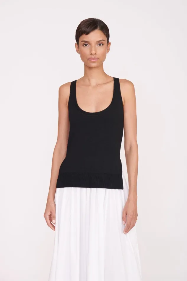 Women STAUD Knits COREY DRESS BLACK WHITE