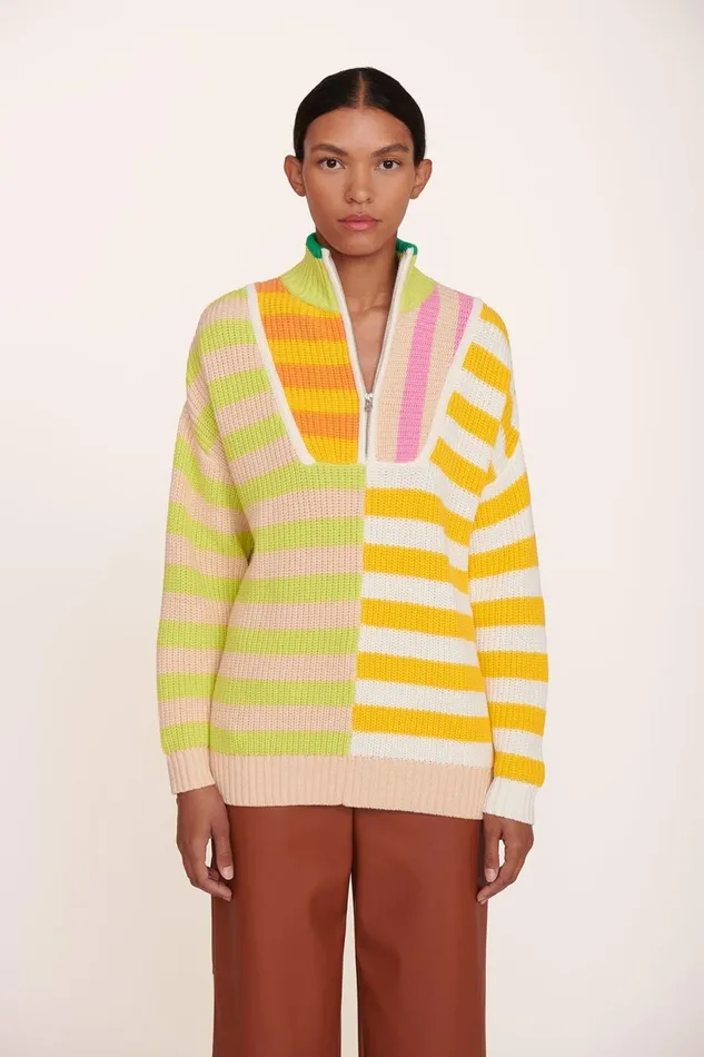 Women STAUD Knits HAMPTON SWEATER CAPRI STRIPE MULTI