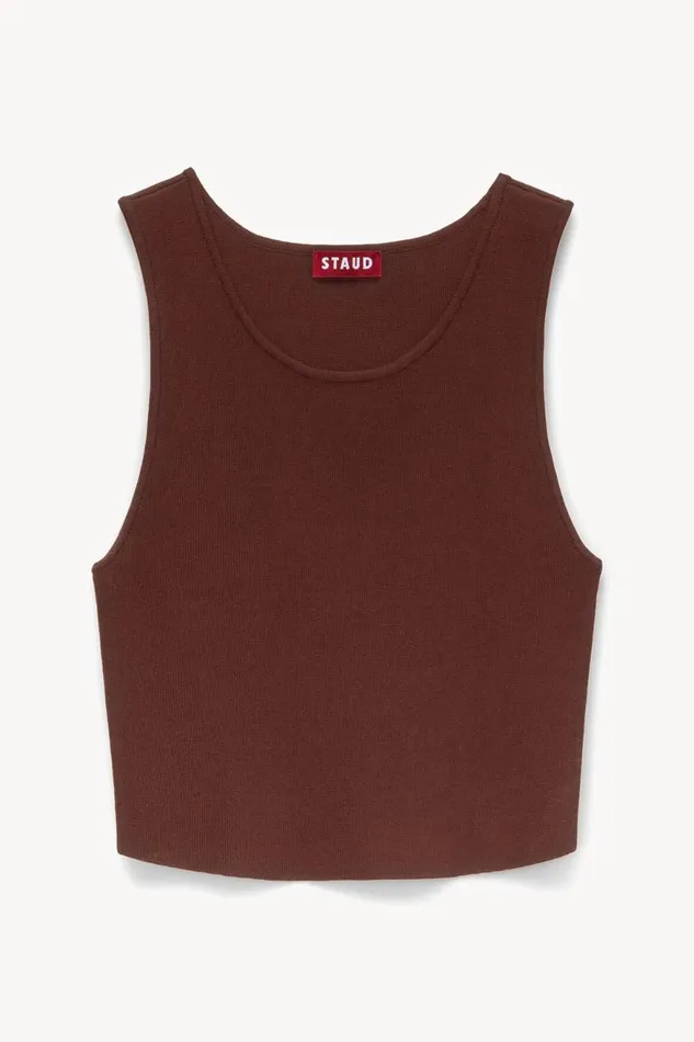 Women STAUD Knits NOOR TOP BARK