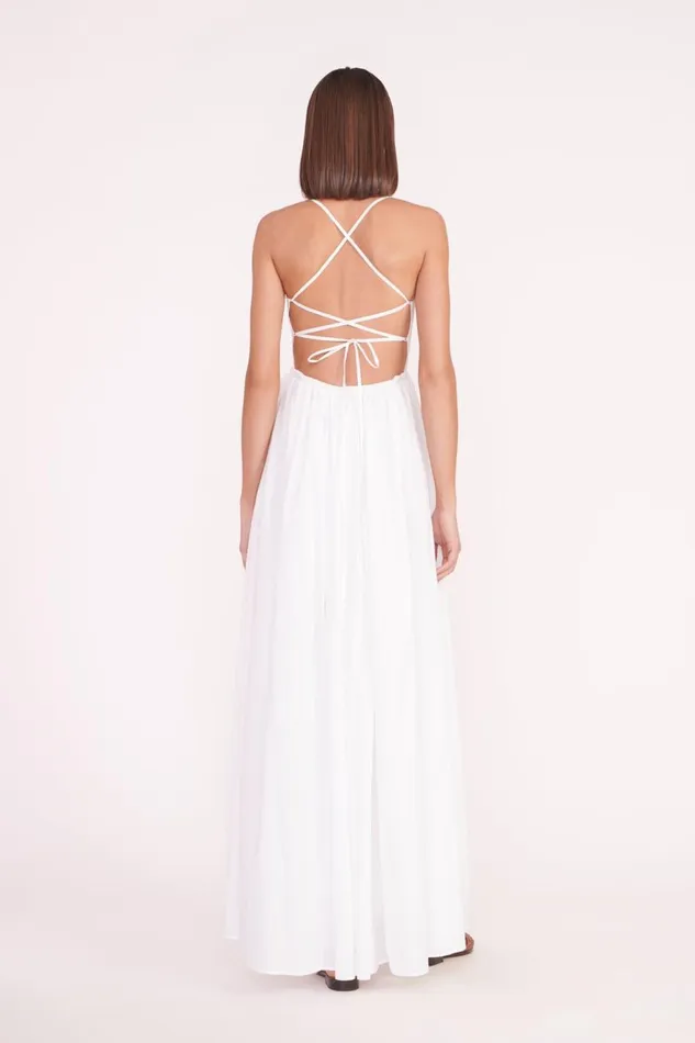 Women STAUD Occasion Dresses COURTNEY DRESS WHITE