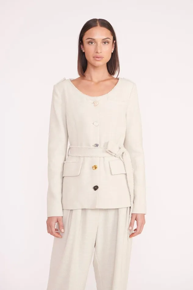 Women STAUD Outerwear and Jackets CHARLES BLAZER OAT MILK