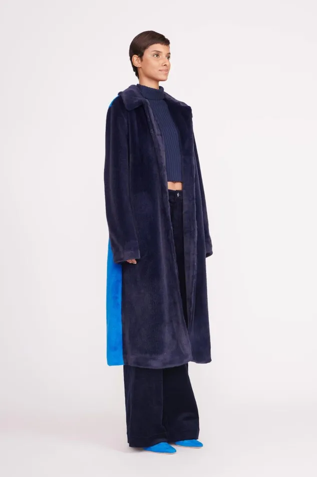 Women STAUD Outerwear and Jackets DUBOIS COAT NAVY DIRECTOR BLUE Women STAUD Outerwear and Jackets DUBOIS COAT NAVY DIRECTOR BLUE