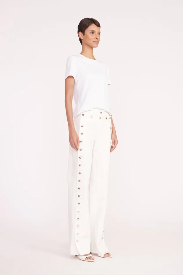 Women STAUD Pants and Shorts CARTER PANT WHITE