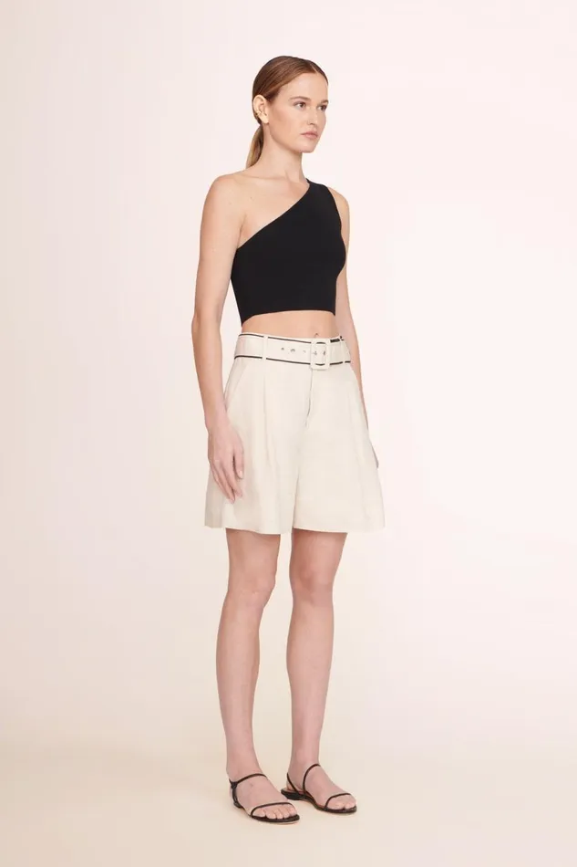Women STAUD Pants and Shorts ERIS SHORT NATURAL BLACK