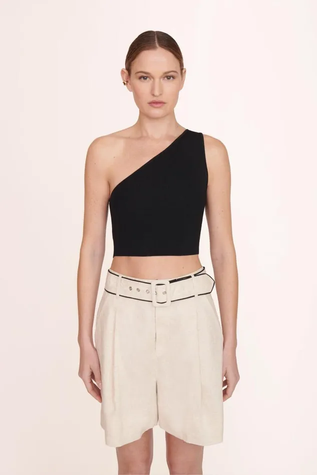 Women STAUD Pants and Shorts ERIS SHORT NATURAL BLACK